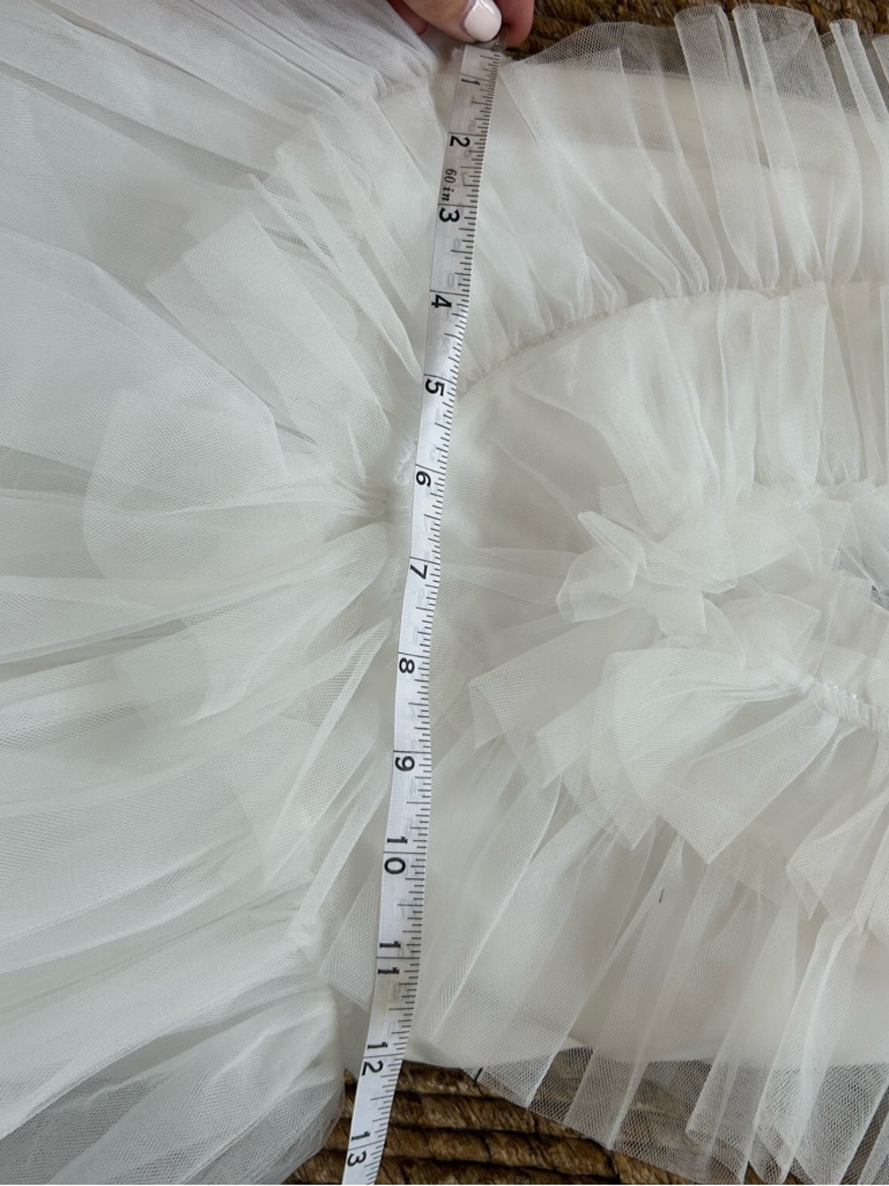 Tiered tulle mini dress with liner - Picture 4 of 6